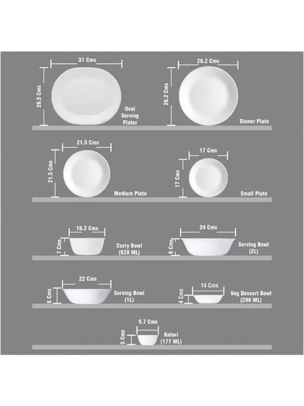 2qt Chip Resistant Serving Bowl - Corelle Style Winter Frost White Glass Dish